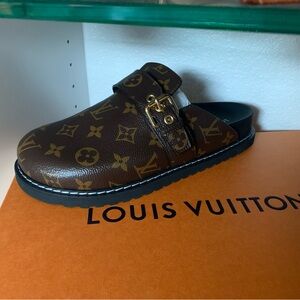 Louis Vuitton Brown Monogram Mules